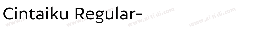 Cintaiku Regular字体转换